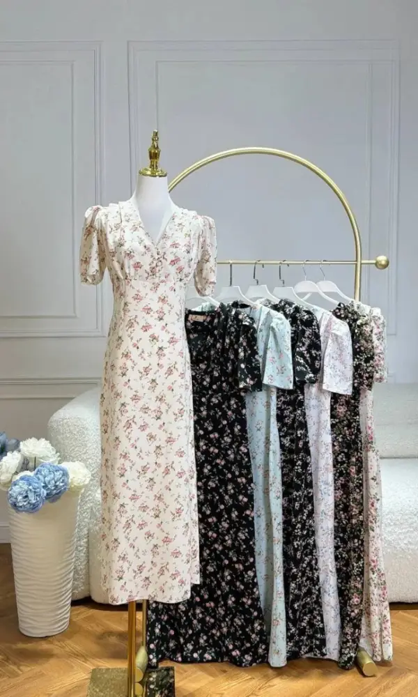 Платье макси с драпировкой на груди женское (р-р 42-48)