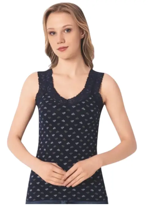 Майка бельевая женская с кружевом под пиджак р-р M-4XL