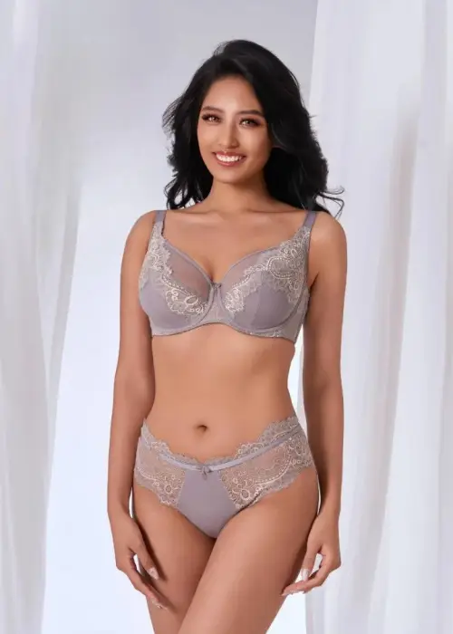 Бюстгальтер с кружевом без поролона (р-р 80Е-100Е)