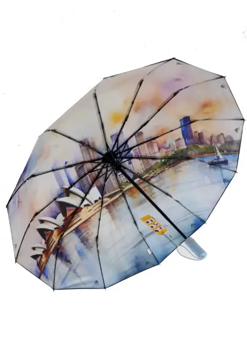 Зонт автомат с принтом внутри