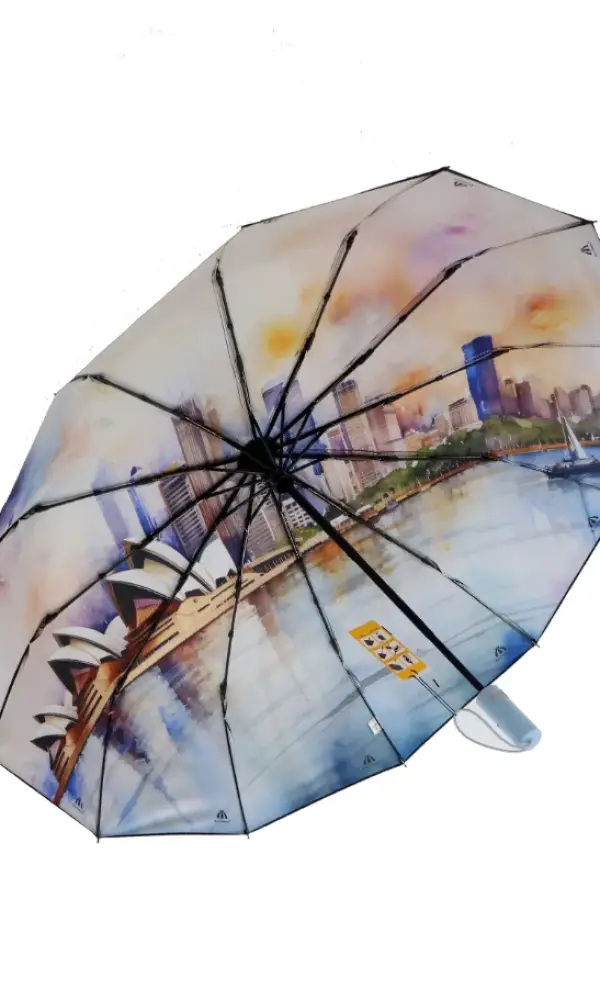 Зонт автомат с принтом внутри