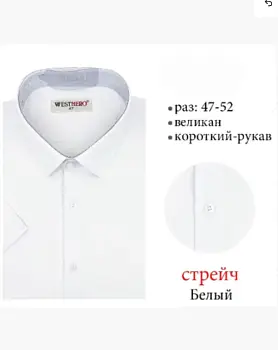 Рубашка с коротким рукавом (р-р 47-52)