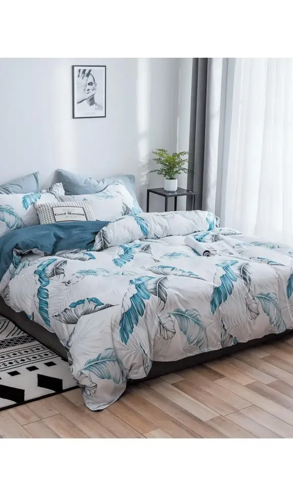 Комплект постельного белья с принтом, поплин (Семейный)