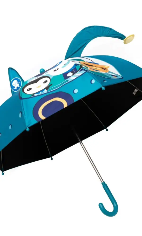 Зонт-трость  детский с ушками, полуавтомат ( 8 спиц)