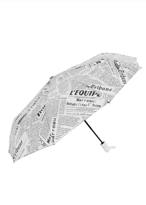 Зонт полуавтомат принт газета