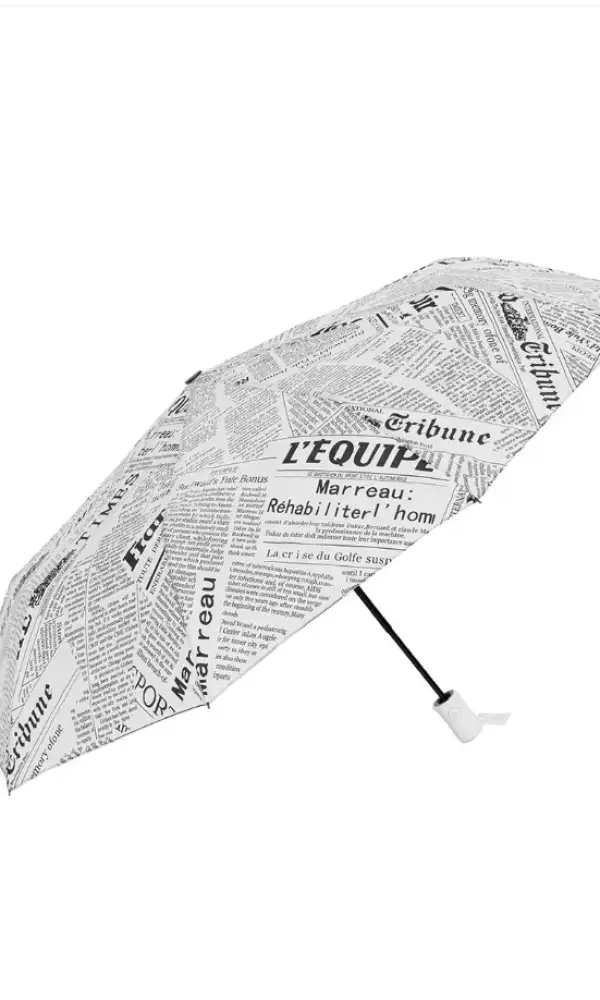Зонт полуавтомат принт газета