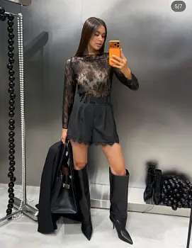 Шорты классические с кружевом женские (р-р 42-44)