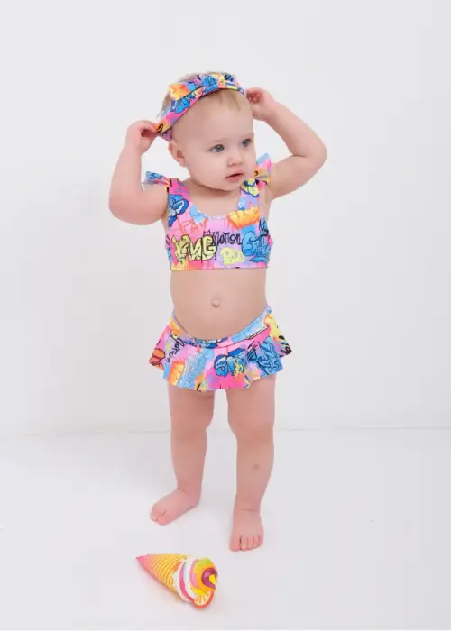 Купальник детский раздельный 3 в 1 (р-р 18-26)