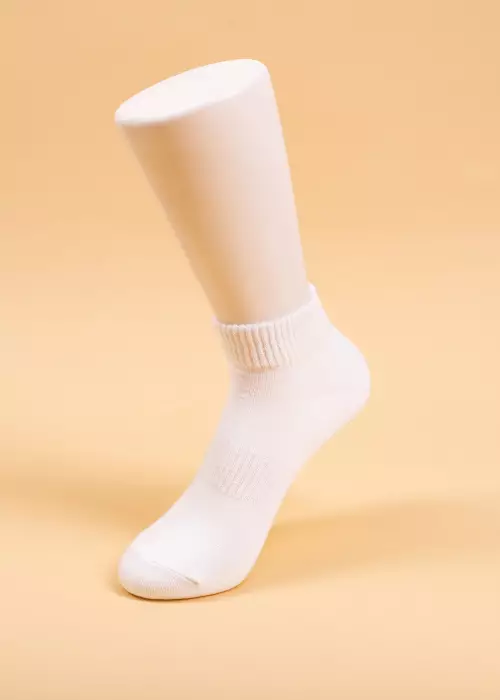 Носки "Белые", однотонные, короткие, мужские (р-р 41-45)