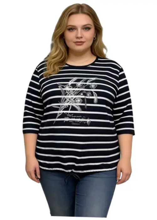 Джемпер трикотажный женский на завязках снизу (р-р 2xl-5xl)