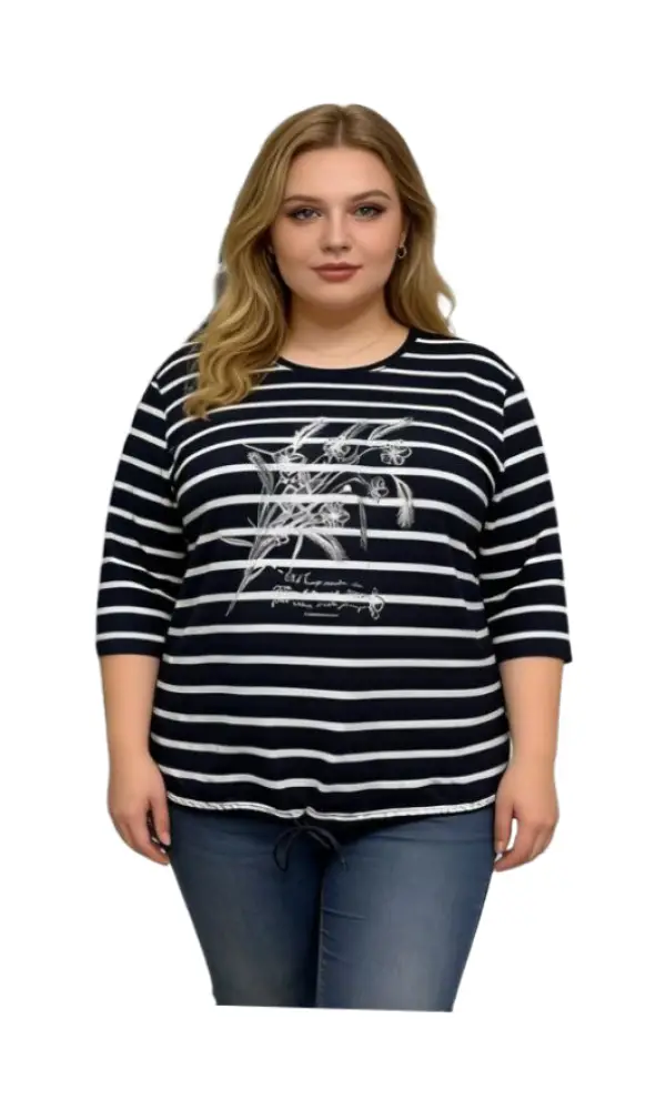 Джемпер трикотажный женский на завязках снизу (р-р 2xl-5xl)