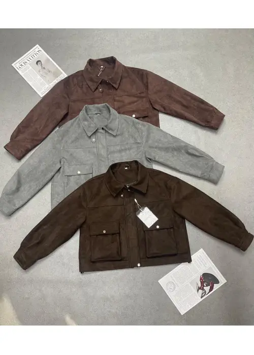 Бомбер женский замшевый р-р 42-48