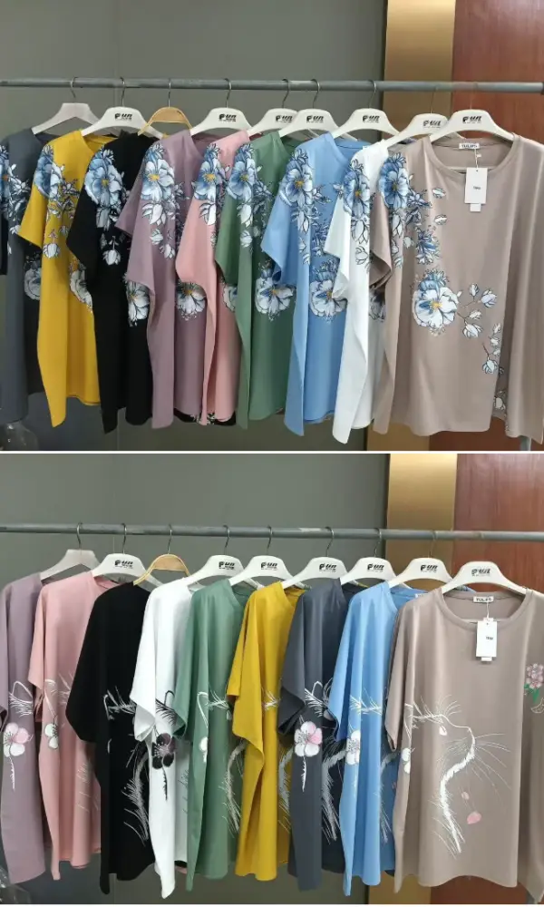 Женская трикотажная футболка большого размера оверсайз (р-р единый)