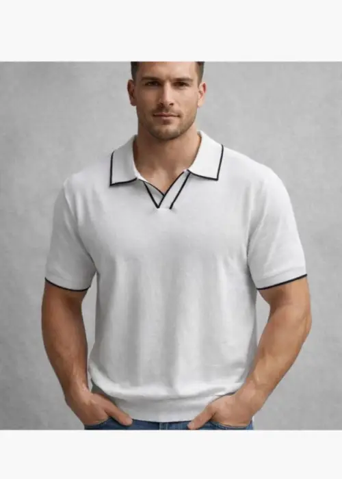 Футболка поло с коротким рукавом летняя мужская (р-р M-3XL)