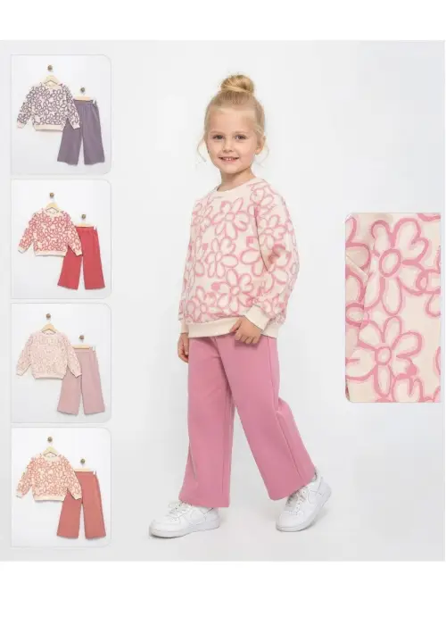 Костюм для девочки: свитшот и палаццо (р-р 2-5 лет)