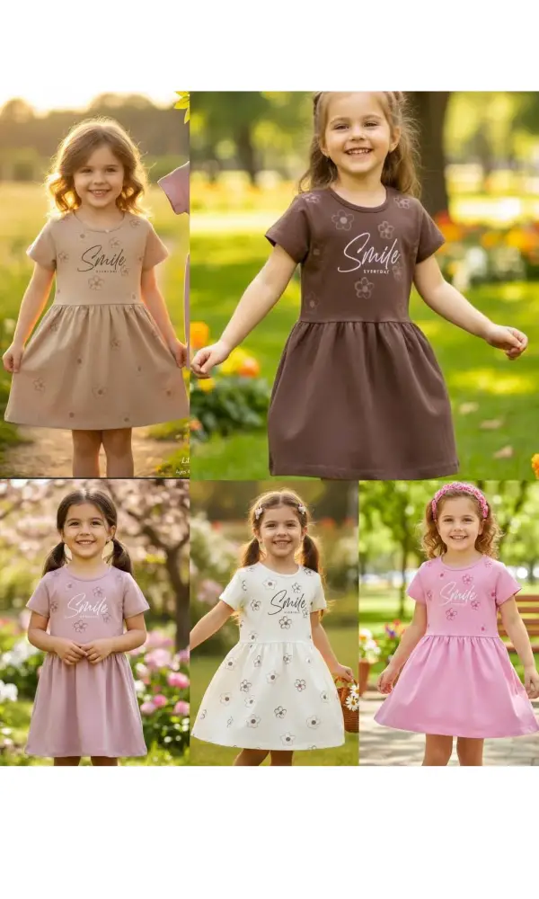 Платье трикотажное для девочки короткий рукав (р-р 3-6 лет)