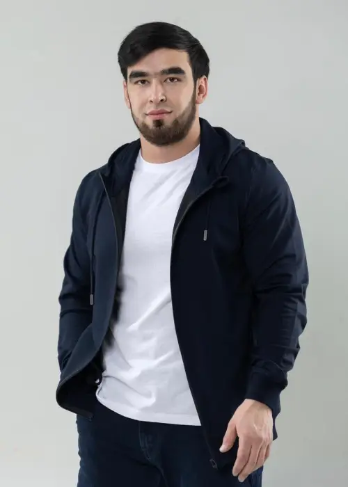 Толстовка на молнии с капюшоном мужская р-р M-XXXL