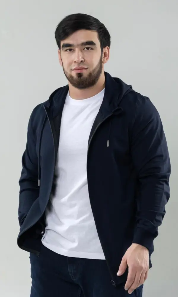 Толстовка на молнии с капюшоном мужская р-р M-XXXL