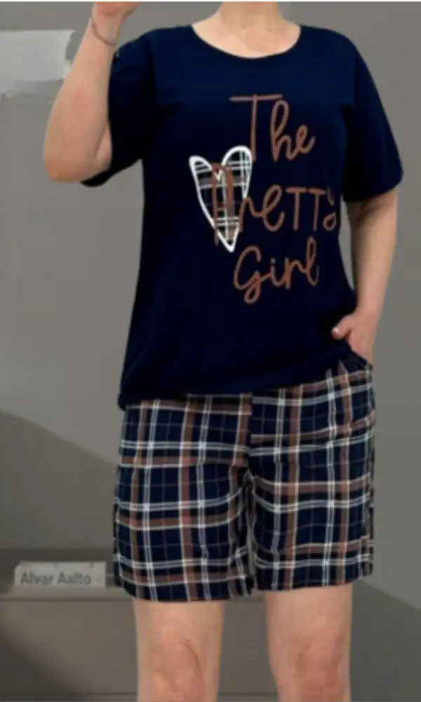 Комплект женский футболка- шорты р-р 58-66