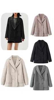 Полупальто женское весеннее с большими карманами р-р M-3XL