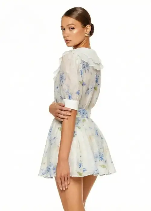 Платье с цветочным принтом мини женское (р-р 42-44)