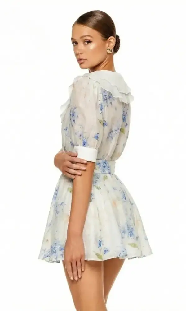 Платье с цветочным принтом мини женское (р-р 42-44)