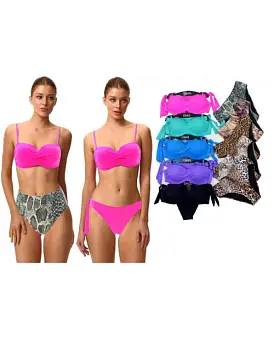 Купальник женский раздельный 3 в 1 плавки с принтом р-р 38-46