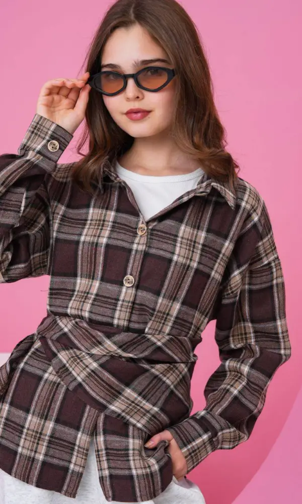 Рубашка с майкой и баской для девочки р-р 36-44