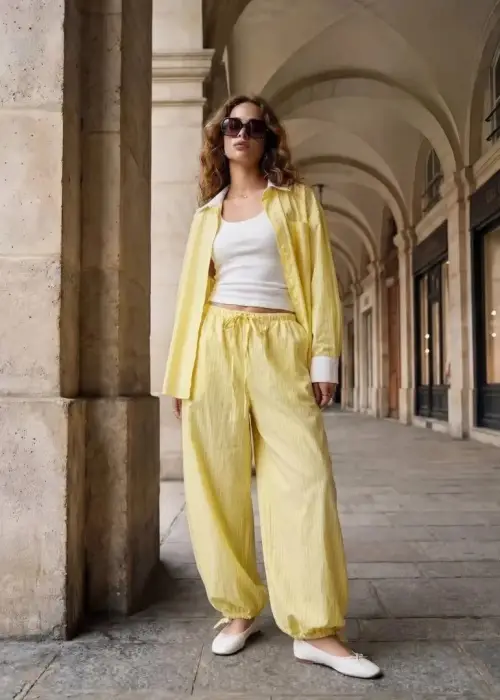 Костюм летний женский с брюками р-р 42-44