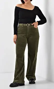 Брюки вельветовые широкие женские (р-р 25-33)