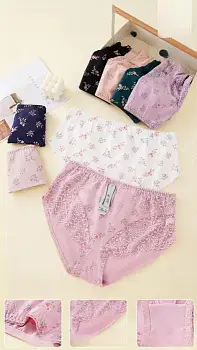 Трусы высокие с принтом женские (р-р 4XL-6XL)