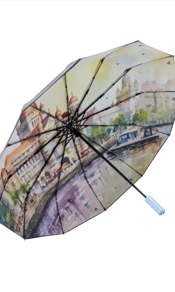 Зонт автомат с принтом внутри