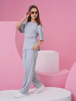 Костюм двойка футболка и брюки для девочки (р-р 36-44)