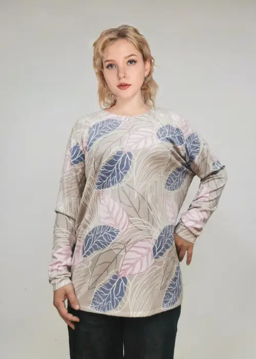 Джемпер с принтом женский р-р 48-54