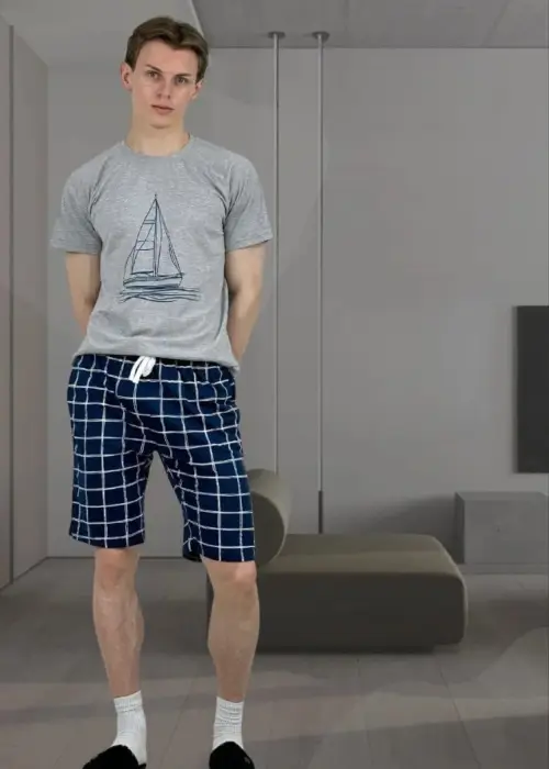 Мужской костюм летний с шортами и футболкой (р-р 48-56)