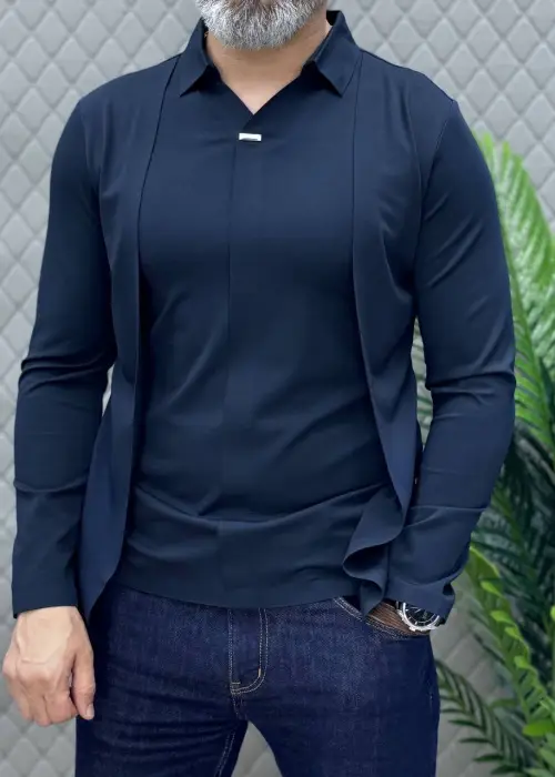 Рубашка мужская тёплая приталенная р-р M-3XL