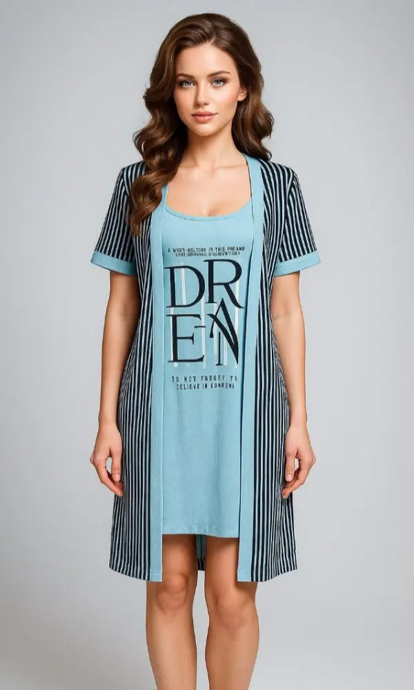 Комплект домашний сорочка-халат р-р 48-56