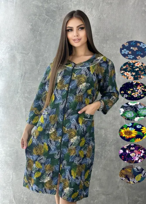 Халат женский с начёсом (р-р 48-66)