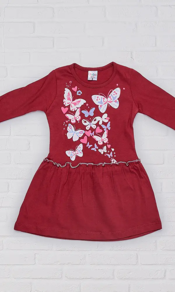 Платье для девочки с длинным рукавом (1-5 лет)