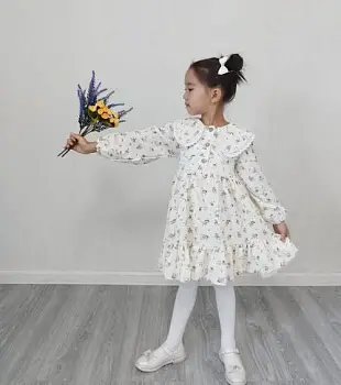 Платье из муслина для девочки р-р 28-34