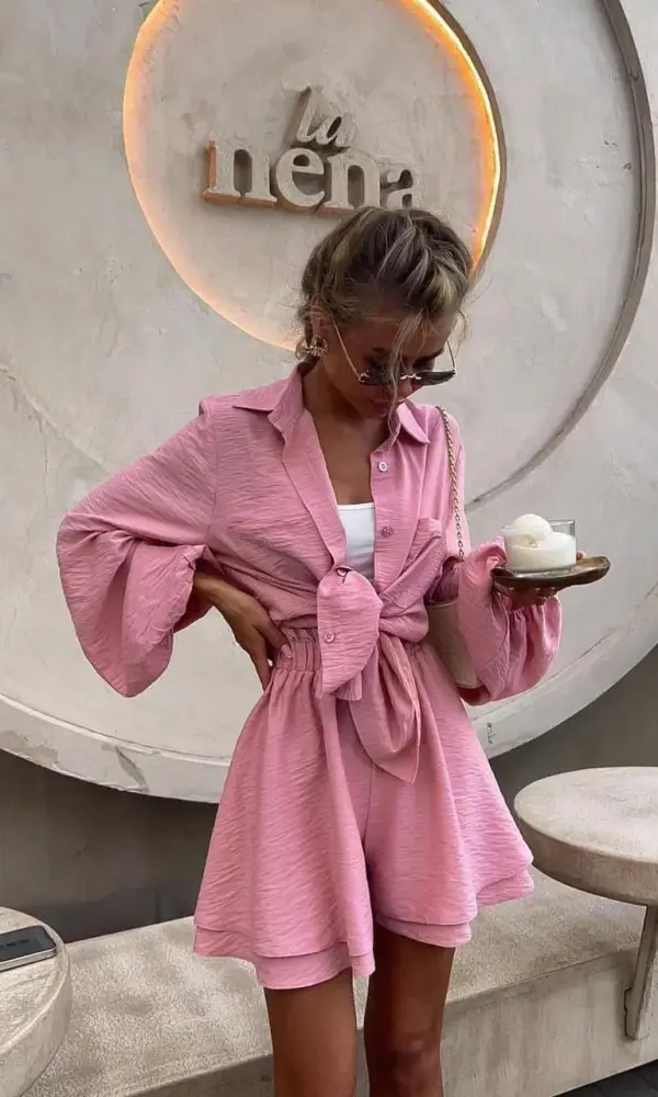 Женский летний костюм сингапур, юбка-шорты ( р-р 42-44)