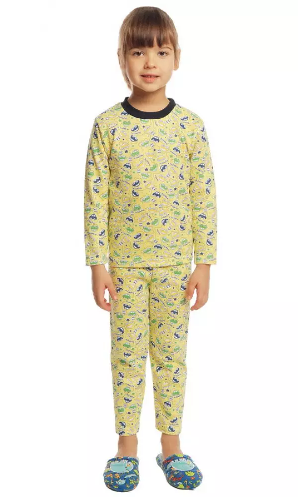 Пижама с начесом, для девочек/мальчиков (3-7 лет)