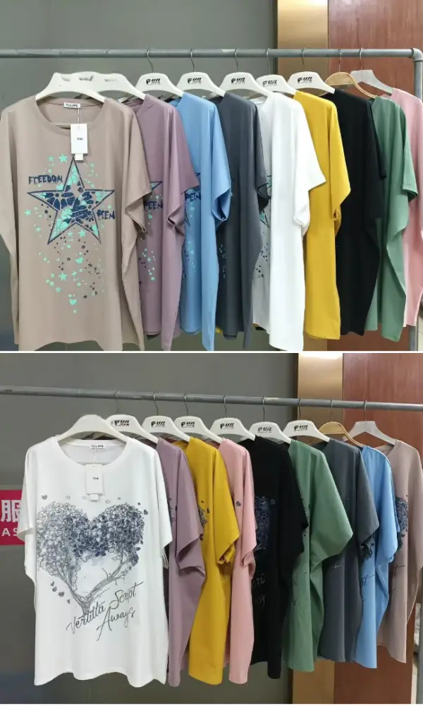 Женская трикотажная футболка большого размера оверсайз (р-р единый)