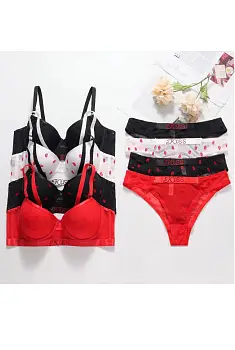 Комплект белья бюстгальтер+трусы сетка р-р 75B-85B