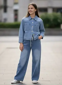 Джинсовый костюм для девочки (р-р 120-170)