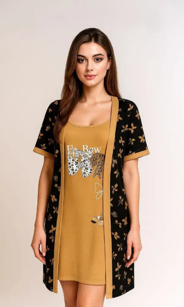 Комплект домашний сорочка-халат р-р 48-56