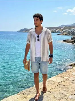 Рубашка вязаная мужская (р-р M-3XL)