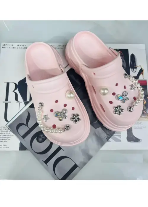 Резиновые сабо на платформе женские (р-р 36-41)