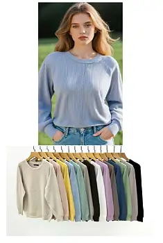 Свитер женский в рубчик трикотажный (р-р 48-50)