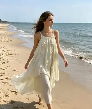 Платье летнее женское на бретелях (р-р единый 44-48)